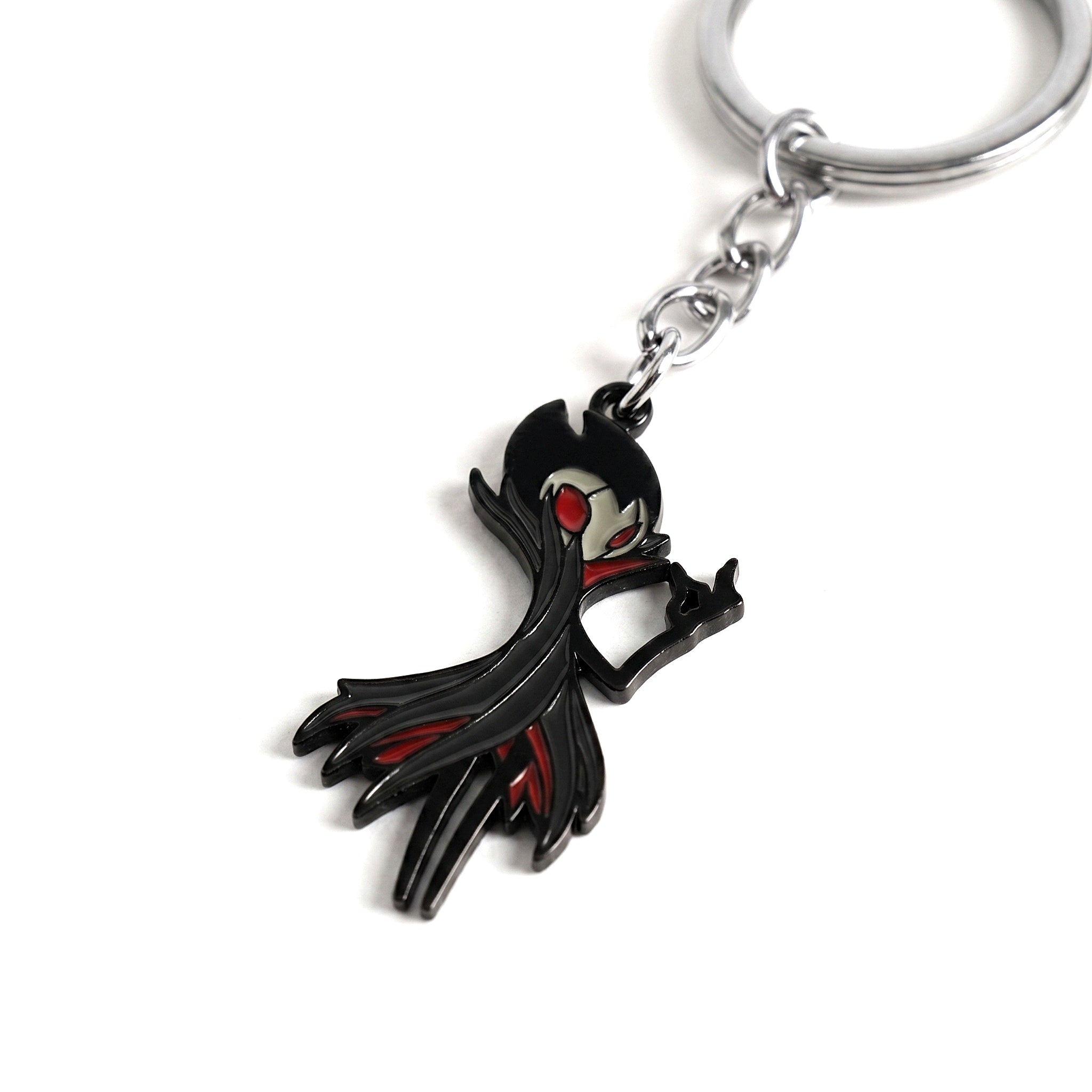 Front view of the Hollow Knight Grimm keychain and necklace pendant, premium Hollow Knight Merch.