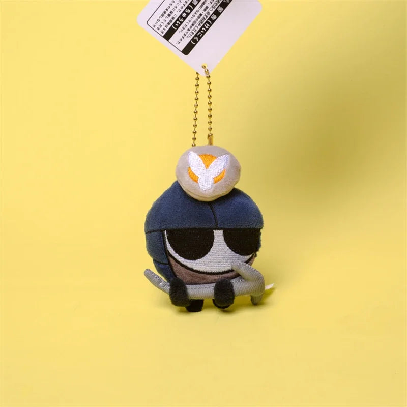 Front view of the Hollow Knight Plush Toy Keychain featuring Myla, highlighting the soft material and clasp.