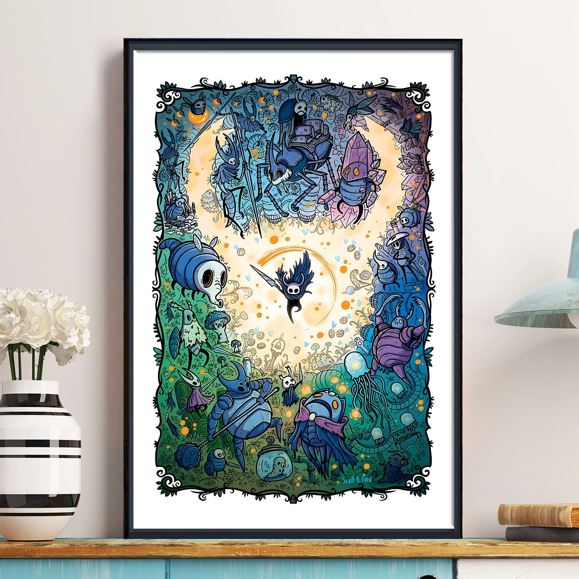 Hollow Knight Poster - Atmospheric Hallownest Landscape Print Cartpitol