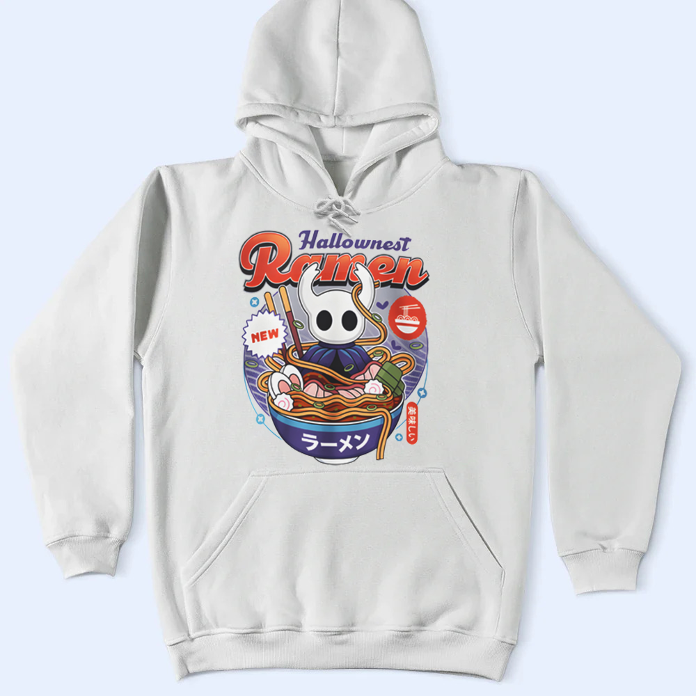 Little Ghost Hollow Knight Hoodie, Hallownest Ramen Shirt, Official Game Fan Apparel & Merch Cartpitol