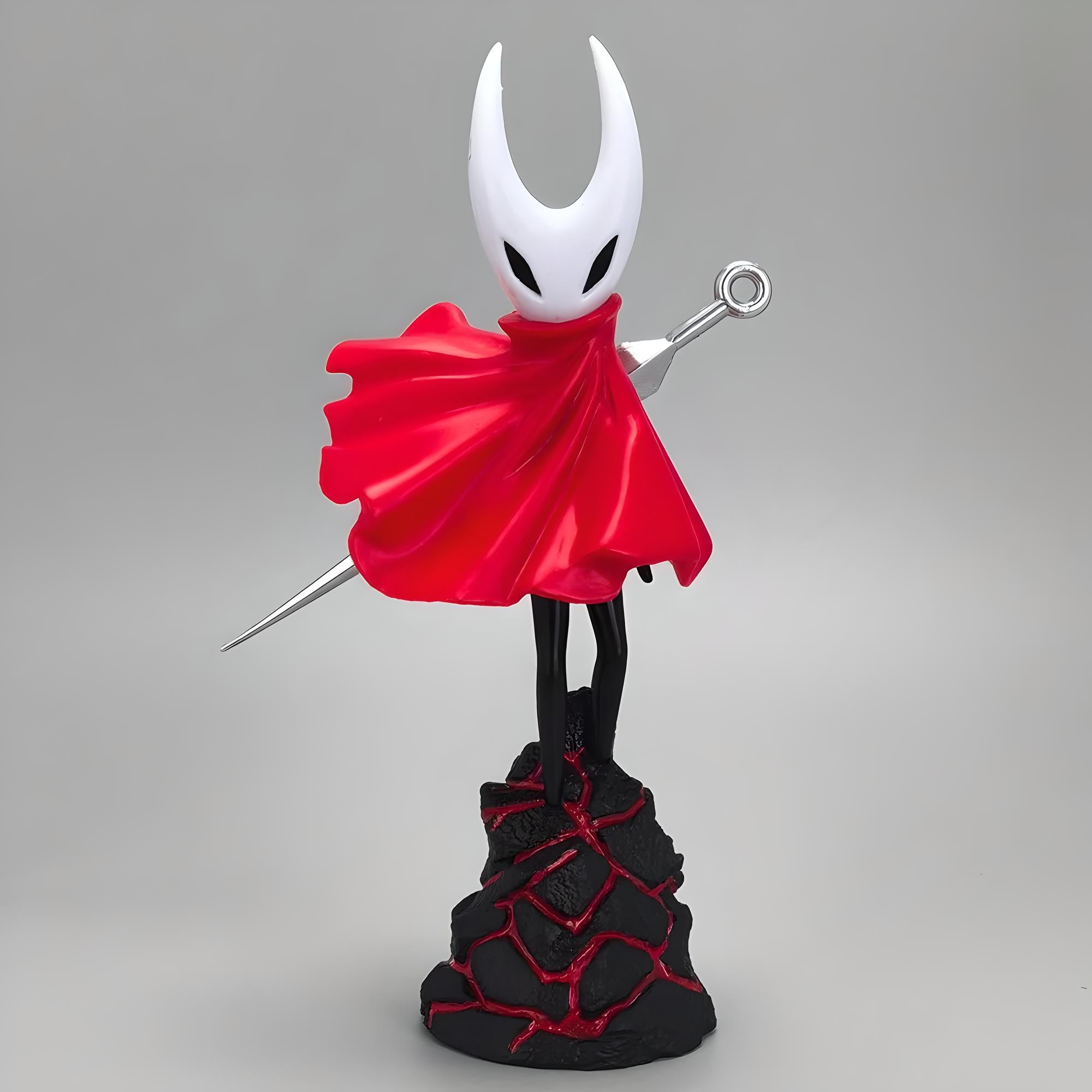 The 18cm Hornet Figure displayed prominently on a collector's shelf, emphasizing its use as a Silksong Merch centerpiece.