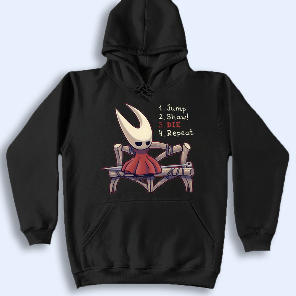 Hornet Shirt, 'Jump-Shaw-Repeat' Silksong Tee Cartpitol