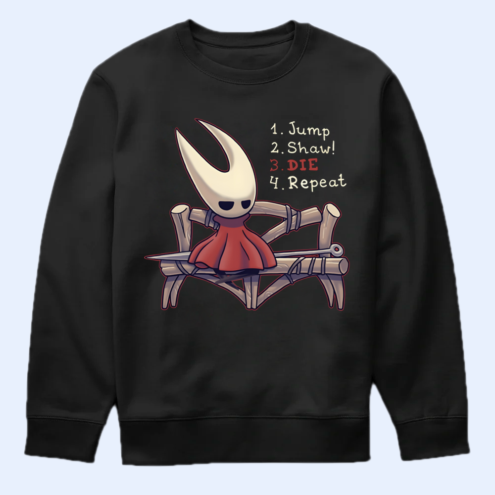 Hornet Shirt, 'Jump-Shaw-Repeat' Silksong Tee Cartpitol