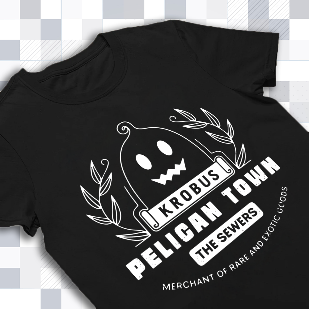Stardew Valley Krobus of the Sewers T-Shirt, Pelican Town Resident Apparel Cartpitol