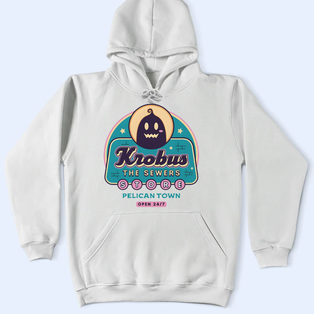 Krobus's Convenience Store T-Shirt, Pelican Town Sewers 24/7 Gaming Tee Cartpitol