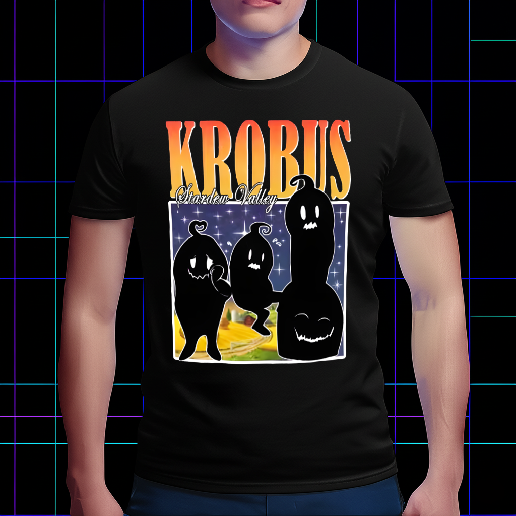 Krobus Stardew Valley Bootleg Style T-Shirt, Retro Style Gaming Tee Cartpitol