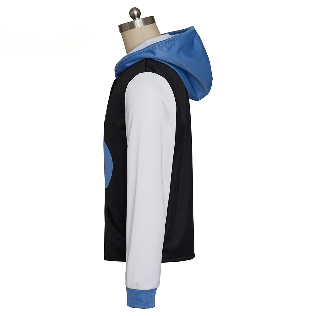 Side view of the Lancer Cosplay costume, showing the comfortable fit of the Dark World-inspired jacket