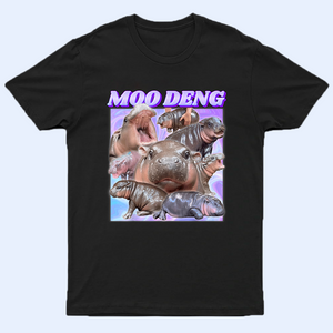 Moo Deng Bootleg Shirt V3, Moo Deng Merch, Moo Deng Vintage Retro Shirt, Baby Hippo Tee, Zoo Baby Hippo, Baby Pygmy Hippo Moo Deng Shirt, Sweatshirt, Hoodie