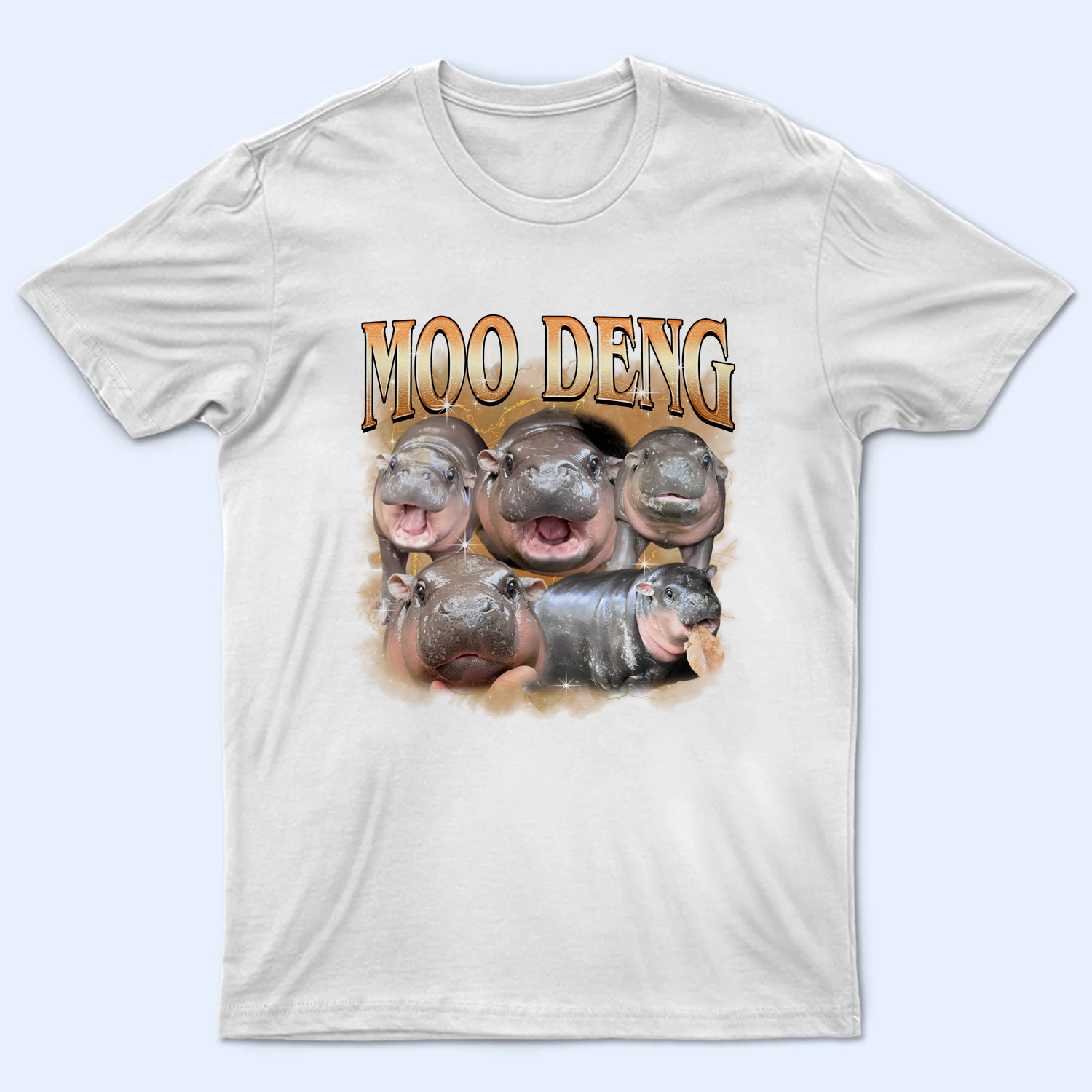 Moo Deng Bootleg Light Shirt V3, Moo Deng Merch, Moo Deng Vintage Retro Shirt, Baby Hippo Tee, Baby Pygmy Hippo Moo Deng Shirt, Sweatshirt, Hoodie