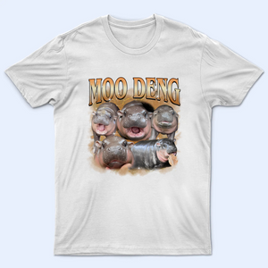 Moo Deng Bootleg Light Shirt V3, Moo Deng Merch, Moo Deng Vintage Retro Shirt, Baby Hippo Tee, Baby Pygmy Hippo Moo Deng Shirt, Sweatshirt, Hoodie