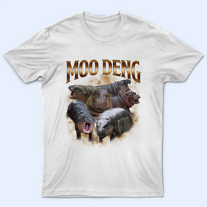 Moo Deng Bootleg Light Shirt, Moo Deng Merch, Moo Deng Vintage Retro Shirt, Baby Hippo Tee, Baby Pygmy Hippo Moo Deng Shirt, Sweatshirt, Hoodie