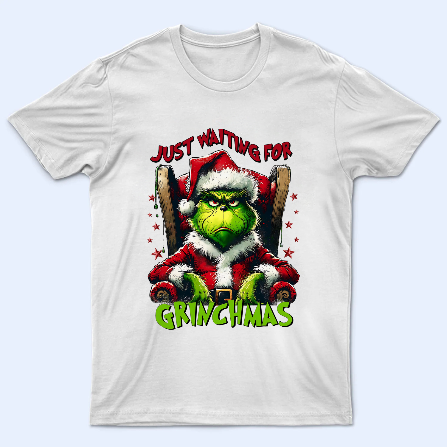 Just Waiting For Grinchmas Shirt, Funny Grinchy T-Shirt, Grinchy Sweatshirt, Christmas Gift Idea, Christmas Sweatshirt