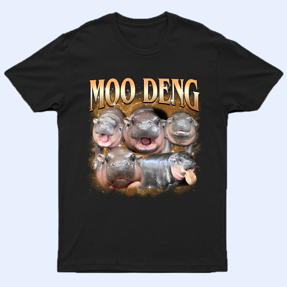 Moo Deng Bootleg Shirt V6, Moo Deng Merch, Moo Deng Vintage Retro Shirt, Baby Hippo Tee, Zoo Baby Hippo, Baby Pygmy Hippo Moo Deng Shirt, Sweatshirt, Hoodie