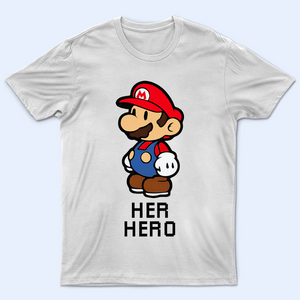 Her Hero and His Princess Matching Couples Shirts, Super Mario Valentines Day Shirt, Valentines Day Gift for Her, Couple Valentine Day Shirt