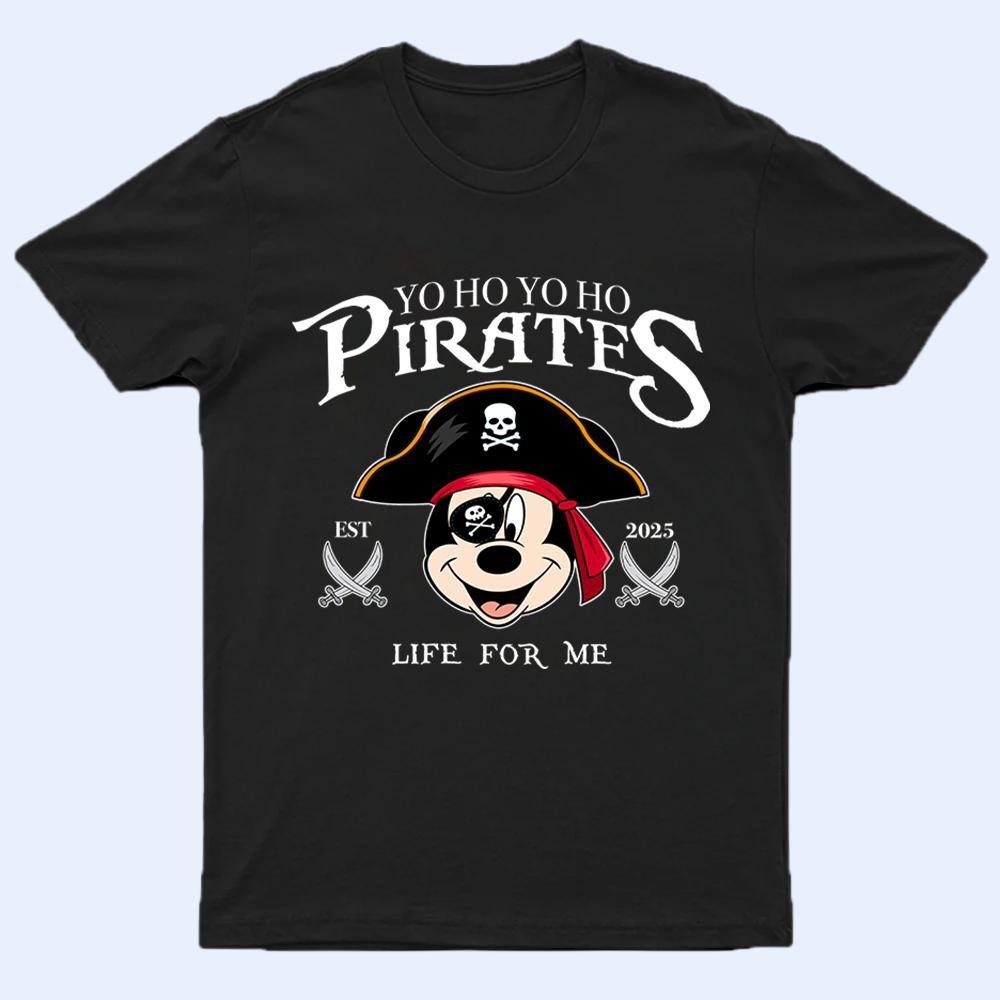 Disney Mickey and Friends Disney Pirate Shirt, Pirates of the Caribbean, Disney Family Cruise Trip Tee, Yo Ho Yo Ho A Pirate's Life for Me