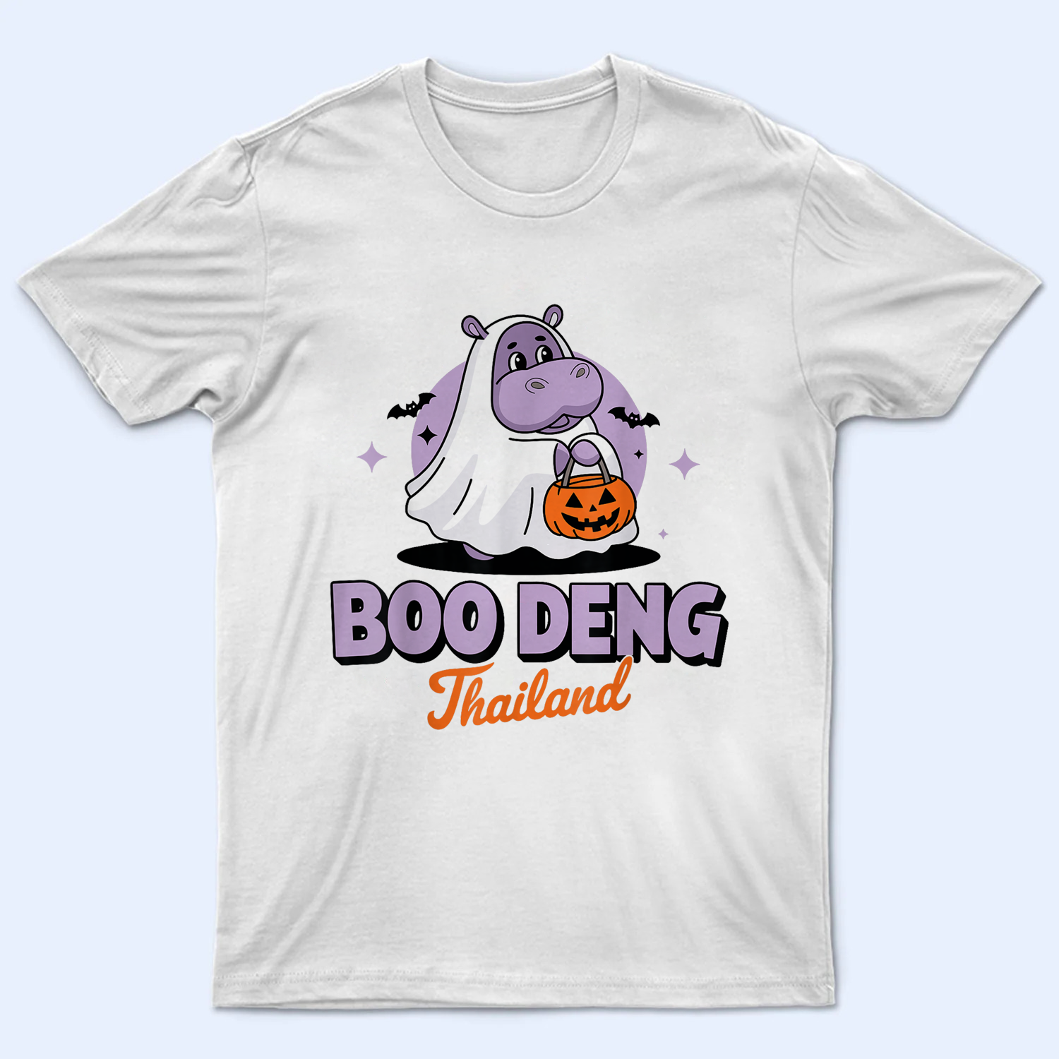 Moo Deng Halloween Shirt V3, Moo Deng Merch, Baby Hippo Tee, Baby Pygmy Hippo Moo Deng Shirt, Sweatshirt, Hoodie