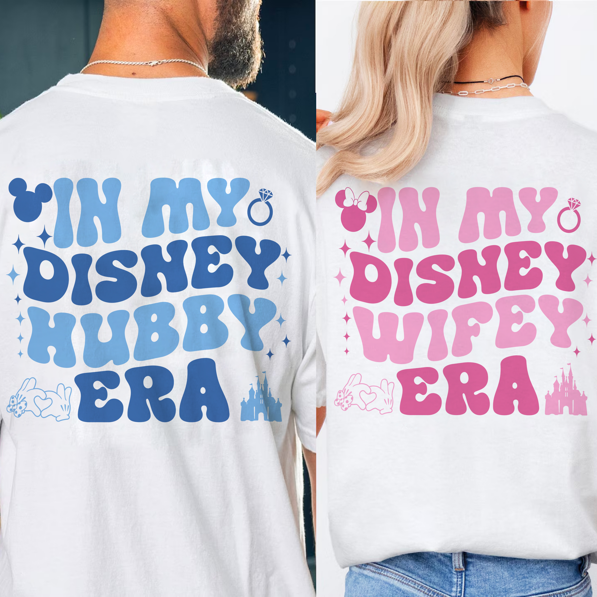 In My Wifey Hubby Era Disney Wedding Shirt, Custom Wife Husband T-Shirts, Disneyland Wife Husband Honeymoon Trip, Disney Wedding Tees