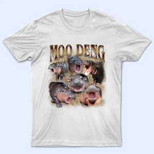 Moo Deng Bootleg Light Shirt V2, Moo Deng Merch, Moo Deng Vintage Retro Shirt, Baby Hippo Tee, Baby Pygmy Hippo Moo Deng Shirt, Sweatshirt, Hoodie