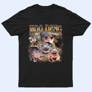 Moo Deng Bootleg Shirt V7, Moo Deng Merch, Moo Deng Vintage Retro Shirt, Baby Hippo Tee, Zoo Baby Hippo, Baby Pygmy Hippo Moo Deng Shirt, Sweatshirt, Hoodie