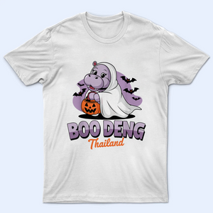 Moo Deng Halloween Shirt V2, Moo Deng Merch, Baby Hippo Tee, Baby Pygmy Hippo Moo Deng Shirt, Sweatshirt, Hoodie