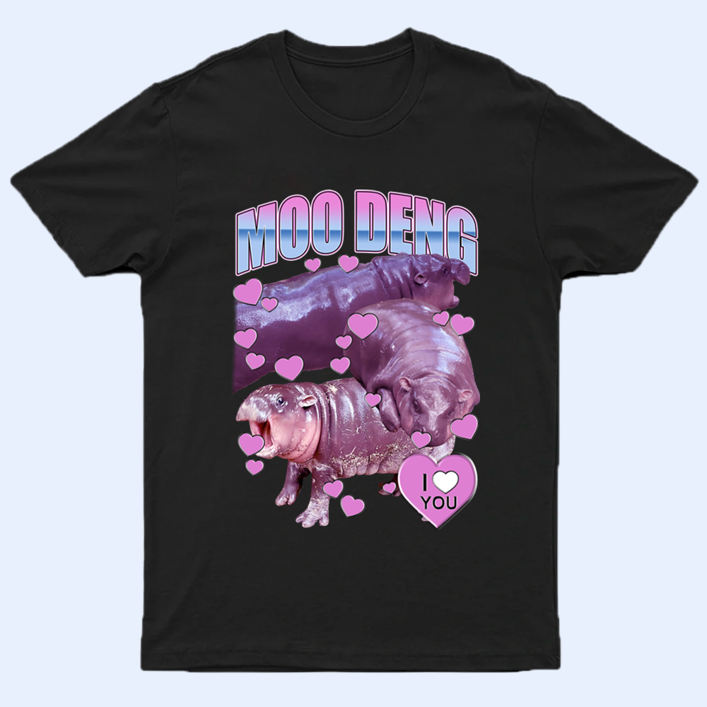 Moo Deng Bootleg Shirt V9, Moo Deng Merch, Moo Deng Vintage Retro Shirt, Baby Hippo Tee, Zoo Baby Hippo, Baby Pygmy Hippo Moo Deng Shirt, Sweatshirt, Hoodie