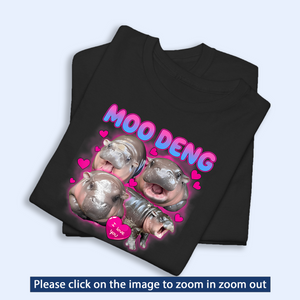 Moo Deng Bootleg Shirt V5, Moo Deng Merch, Moo Deng Vintage Retro Shirt, Baby Hippo Tee, Zoo Baby Hippo, Baby Pygmy Hippo Moo Deng Shirt, Sweatshirt, Hoodie