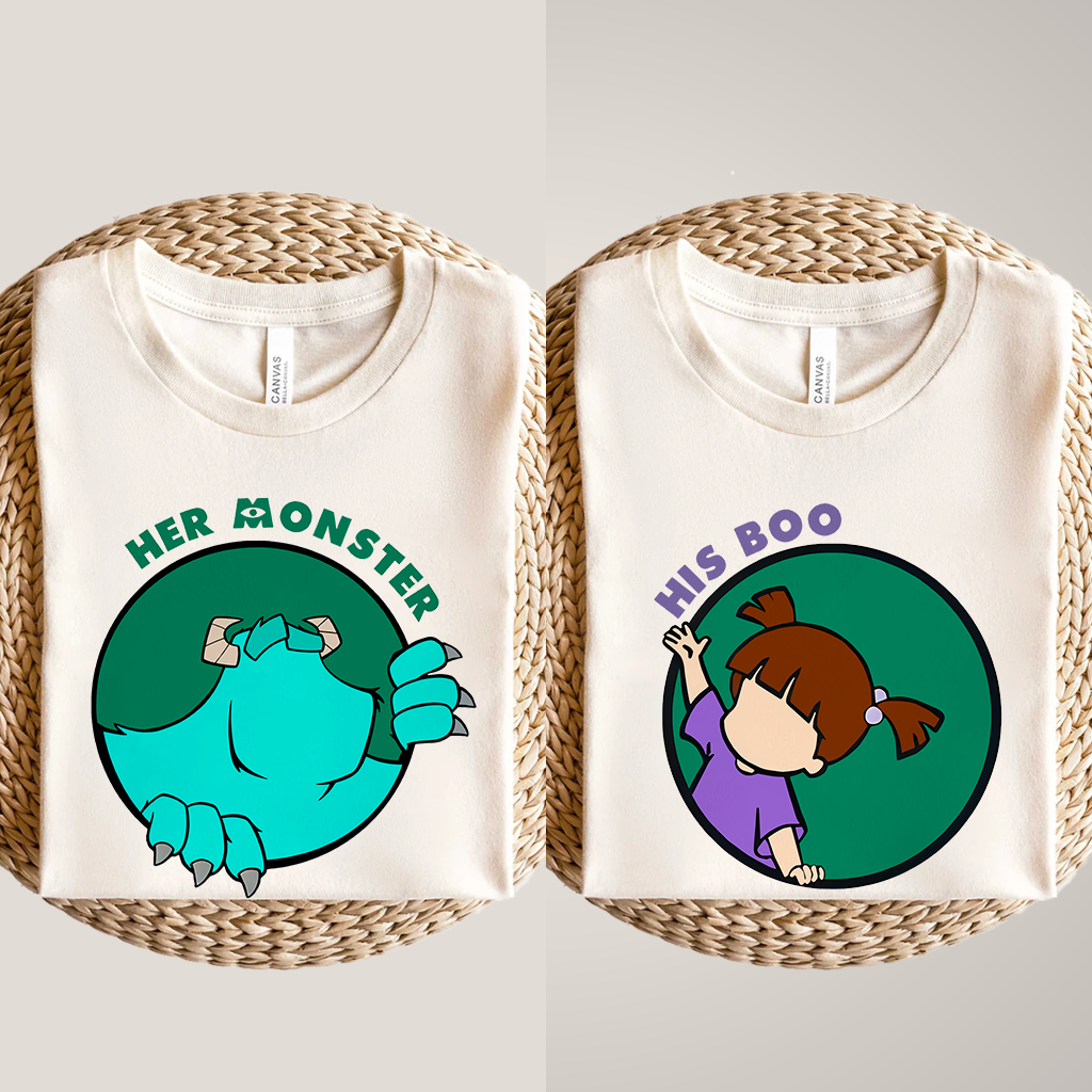 Monster Shirt, Matching Shirt For Couple, Funny Shirt, Valentine Shirts, Couple Shirts, Boo Shirt, Sully Shirt, Gift For Her, Gift For Him