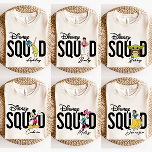 Disney Custom Squad Shirt, 2025 Disney Family Shirt, Disney Squad Shirt, Mickey & Friends Shirt, Matching Disney Trip Tee, Disney Kids Shirt