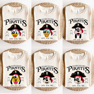 Disney Mickey and Friends Disney Pirate Shirt, Disney Family Cruise Trip Bright Tee, Yo Ho Yo Ho A Pirate's Life for Me Shirt