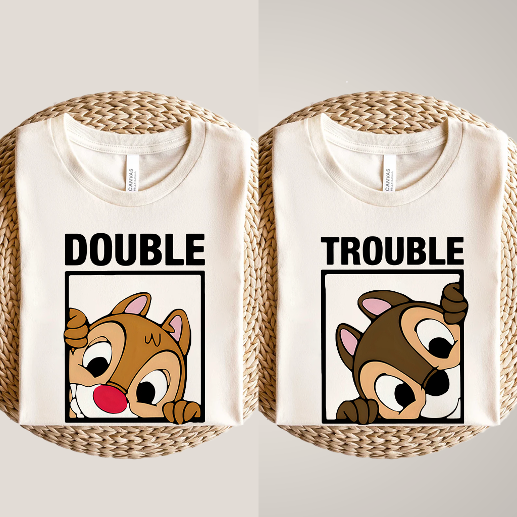 Chip and Dale Shirt, Double Trouble Shirt, Disney Couple Shirts, Disney Family Shirts, Disney Matching Shirt