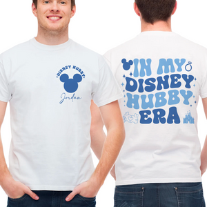 In My Wifey Hubby Era Disney Wedding Shirt, Custom Wife Husband T-Shirts, Disneyland Wife Husband Honeymoon Trip, Disney Wedding Tees