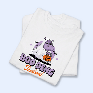 Moo Deng Halloween Shirt V3, Moo Deng Merch, Baby Hippo Tee, Baby Pygmy Hippo Moo Deng Shirt, Sweatshirt, Hoodie