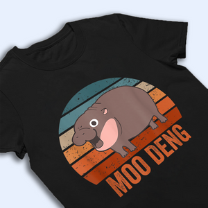 Moo Deng Vintage Shirt, Baby Hippo Retro Tee, Baby Pygmy Hippo Moo Deng Shirt, Sweatshirt, Hoodie