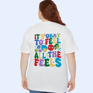 It's Ok To Feel All The Feels Shirt Ver2, Mental Health Shirt, Speech Therapy Shirt, Disney Inside Out T-Shirt