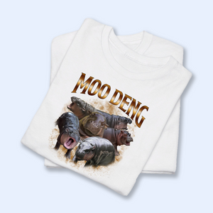 Moo Deng Bootleg Light Shirt, Moo Deng Merch, Moo Deng Vintage Retro Shirt, Baby Hippo Tee, Baby Pygmy Hippo Moo Deng Shirt, Sweatshirt, Hoodie