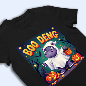 Moo Deng Halloween Shirt V4, Moo Deng Merch, Baby Hippo Tee, Baby Pygmy Hippo Moo Deng Shirt, Sweatshirt, Hoodie