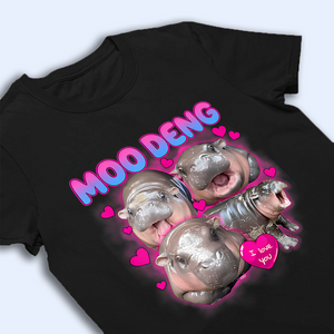 Moo Deng Bootleg Shirt V5, Moo Deng Merch, Moo Deng Vintage Retro Shirt, Baby Hippo Tee, Zoo Baby Hippo, Baby Pygmy Hippo Moo Deng Shirt, Sweatshirt, Hoodie