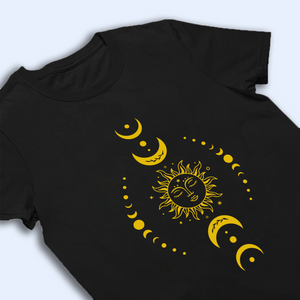 Sun And Moon Stars Shirt, Celestial Shirt, Astrology Shirt, Moon Bohemian Shirt, Boho Sun Moon T-Shirt, Mystical Tee, Spiritual Shirt