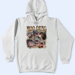 Moo Deng Bootleg Light Shirt V2, Moo Deng Merch, Moo Deng Vintage Retro Shirt, Baby Hippo Tee, Baby Pygmy Hippo Moo Deng Shirt, Sweatshirt, Hoodie