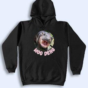 Moo Deng Photo Shirt, Moo Deng Merch, Moo Deng Gift, Baby Hippo Tee, Zoo Baby Hippo, Baby Pygmy Hippo Moo Deng Shirt, Sweatshirt, Hoodie