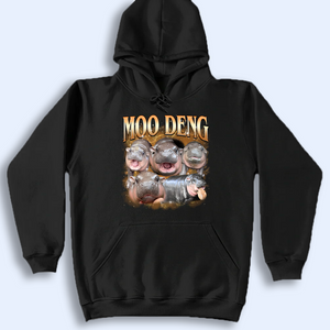 Moo Deng Bootleg Shirt V6, Moo Deng Merch, Moo Deng Vintage Retro Shirt, Baby Hippo Tee, Zoo Baby Hippo, Baby Pygmy Hippo Moo Deng Shirt, Sweatshirt, Hoodie