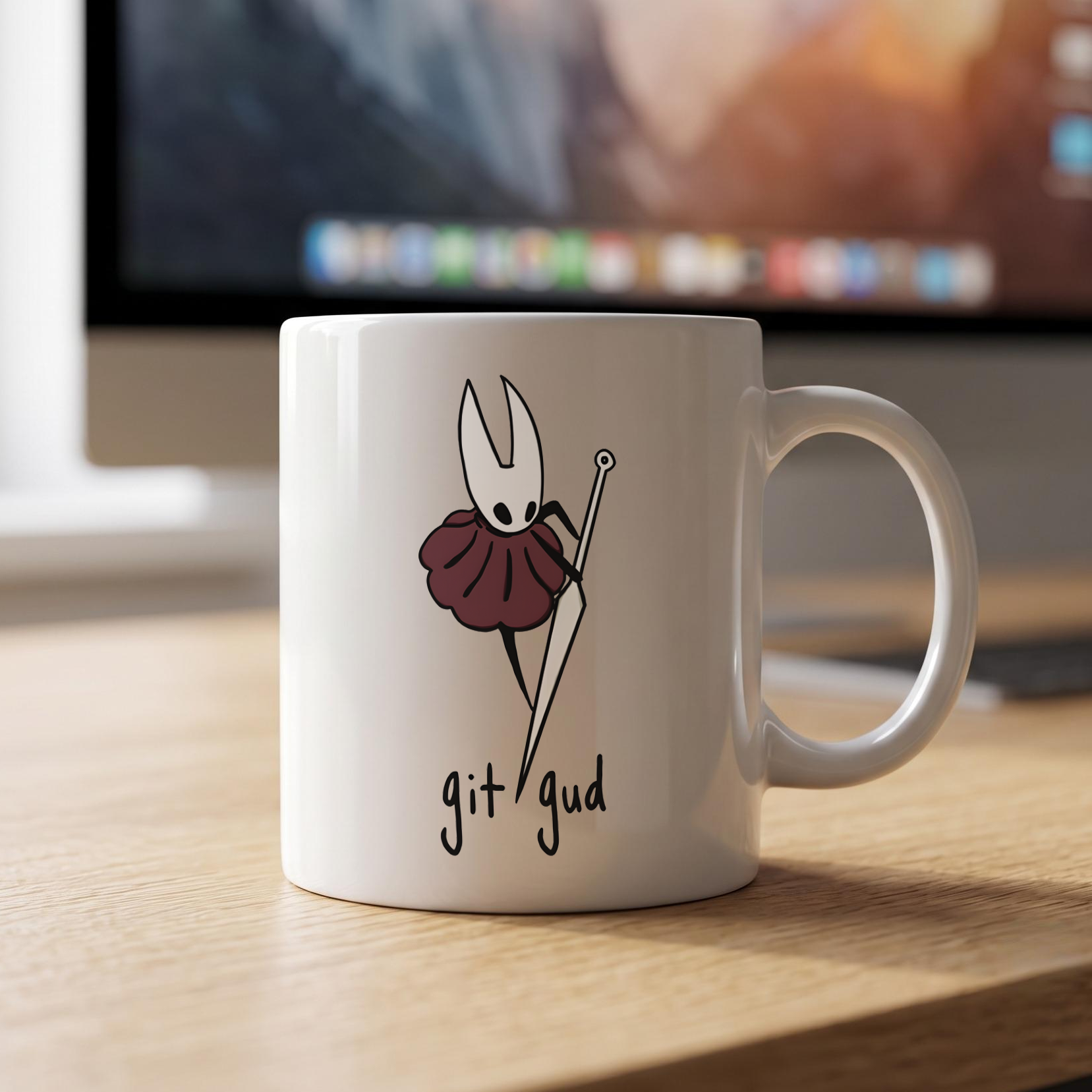 Hollow Knight Mug, Hornet "Git Gud" Ceramic Mug, Hollow Knight Merch