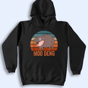 Moo Deng Vintage Shirt, Baby Hippo Retro Tee, Baby Pygmy Hippo Moo Deng Shirt, Sweatshirt, Hoodie