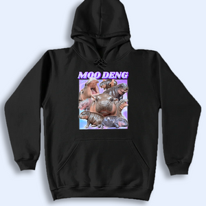 Moo Deng Bootleg Shirt V3, Moo Deng Merch, Moo Deng Vintage Retro Shirt, Baby Hippo Tee, Zoo Baby Hippo, Baby Pygmy Hippo Moo Deng Shirt, Sweatshirt, Hoodie