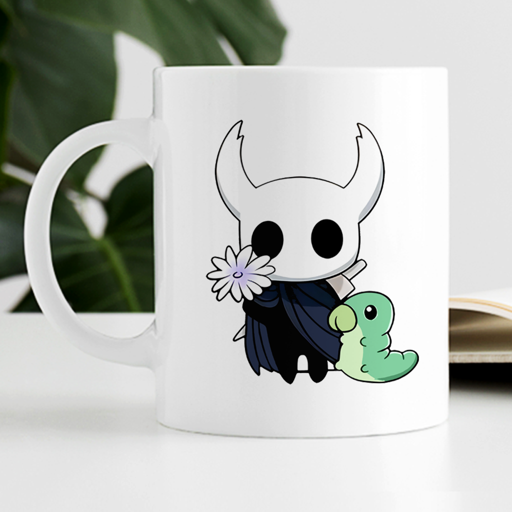 Hollow Knight Mug, The Knight and Rescued Grub Ceramic Cup, Hollow Knight Merch