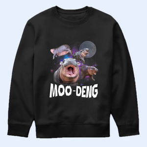 Moo Deng Bootleg Shirt V4, Moo Deng Merch, Moo Deng Vintage Retro Shirt, Baby Hippo Tee, Zoo Baby Hippo, Baby Pygmy Hippo Moo Deng Shirt, Sweatshirt, Hoodie