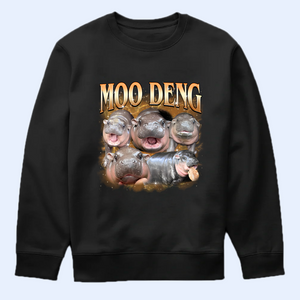 Moo Deng Bootleg Shirt V6, Moo Deng Merch, Moo Deng Vintage Retro Shirt, Baby Hippo Tee, Zoo Baby Hippo, Baby Pygmy Hippo Moo Deng Shirt, Sweatshirt, Hoodie