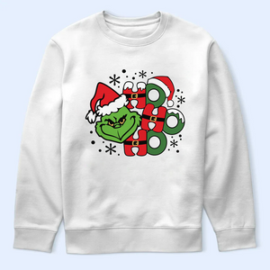 Ho Ho Ho Light Shirt, Funny Grinchy T-Shirt, Grinchy Sweatshirt, Christmas Gift Idea, Christmas Sweatshirt