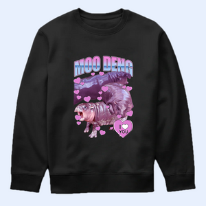 Moo Deng Bootleg Shirt V9, Moo Deng Merch, Moo Deng Vintage Retro Shirt, Baby Hippo Tee, Zoo Baby Hippo, Baby Pygmy Hippo Moo Deng Shirt, Sweatshirt, Hoodie