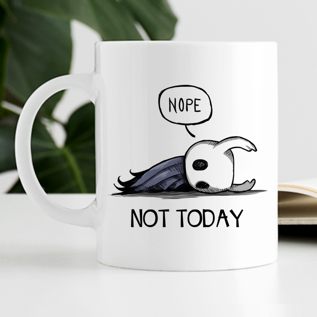 Hollow Knight Mug, The Knight Nope Not Today Ceramic Mug, Hollow Knight Merch